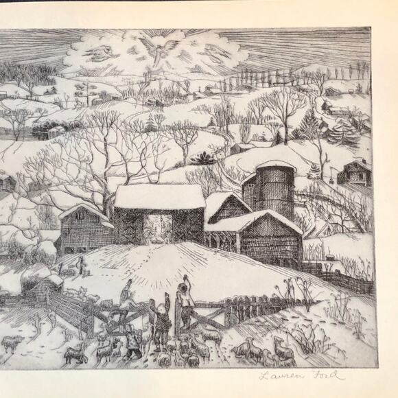 Lauren Ford "The Nativity" 1930s Art Print Treasury Collection Sketch Vintage - Picture 6 of 13